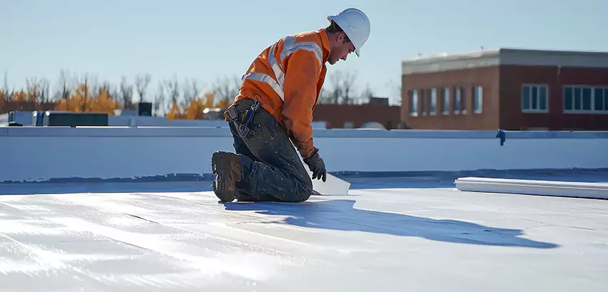 Flat Roof Drain Installation in Lombard