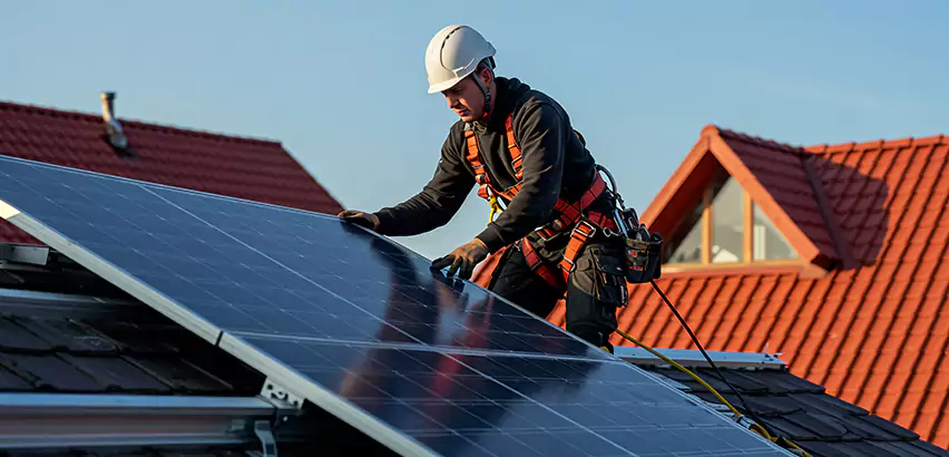 Solar Panels on Steel Roof Installation in Lombard